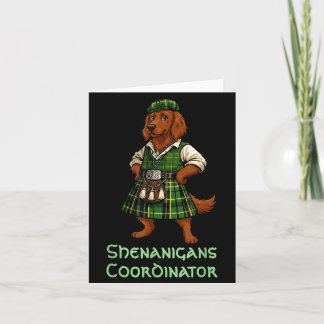 Carte Shenanigans Coordinator Irish Red Setter Dog Kilt