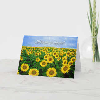Carte Shërim të shpejtë ! Bien en albanais, tournesol