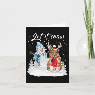 Carte Shetland Sheepdog Père Noël Chien Noël Snowman Noë