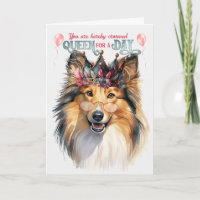 Shetland Sheepdog Queen pour une journée d'anniver