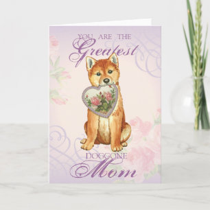 Carte Shiba Inu Maman du coeur