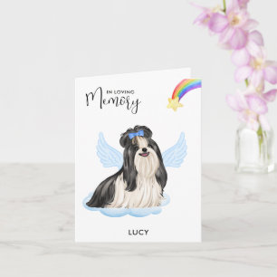 Carte Shih Tzu Angel Dog Memorial Animal Perdre Sympathi
