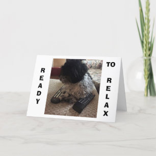 Carte Shih Tzu DIT "40" DONC VOUS VOULEZ VOUS DÉTENDRE À