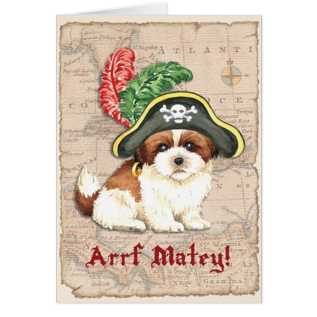 Carte Shih Tzu Pirate (Devant)