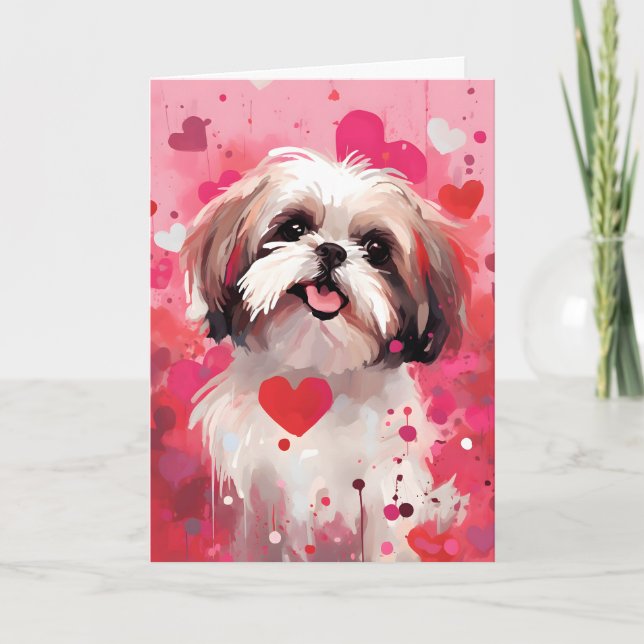 Carte Shih Tzu Valentines (Devant)