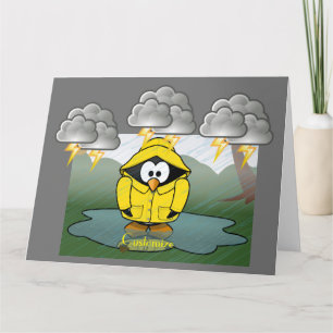 Carte Shivering Rainy Day Penguin Thunder_Cove