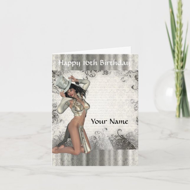 Carte Shogirl en argent 16e anniversaire (Devant)