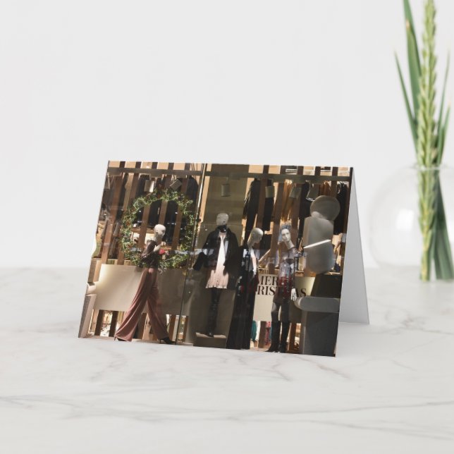 Carte Shop Window London Royaume-Uni Noël Festive Saison (Devant)