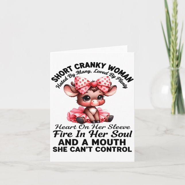 Carte Short Cranky Woman Hated By Many Loved By Plenty H (Devant)