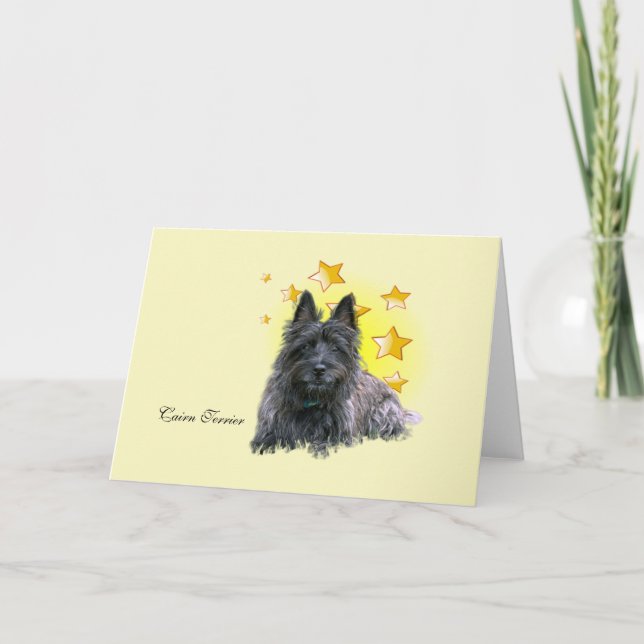Carte Short Haired Cairn Terrier est une étoile (Devant)