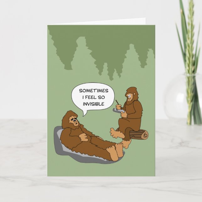 Carte Shrink's Office Funny Sasquatch Cartoon personnali (Devant)