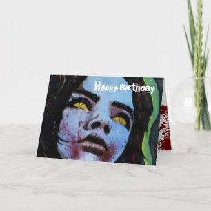 Carte 'Shudders Pass in the Night' (Zombie) Birthday Car