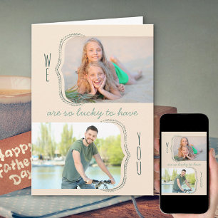 Carte Si chanceux de vous avoir papa 2 Fête des pères ph