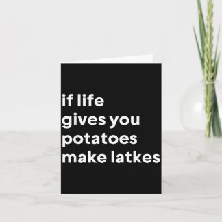 Carte Si la vie donne des pommes de terre faites des lat