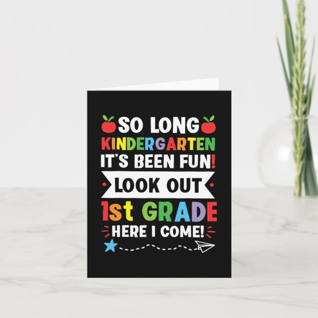 Carte Si Long Kindergarten 1ère année ici je viens Gradu (Devant)