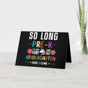 Carte Si Long Pré-K jardin d'enfants ici Je viens Pré-k