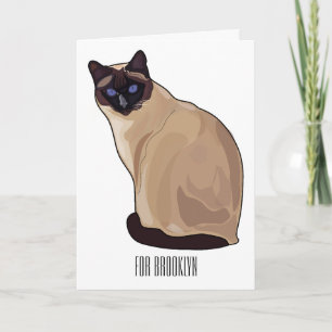 Carte Siamese cat cartoon
