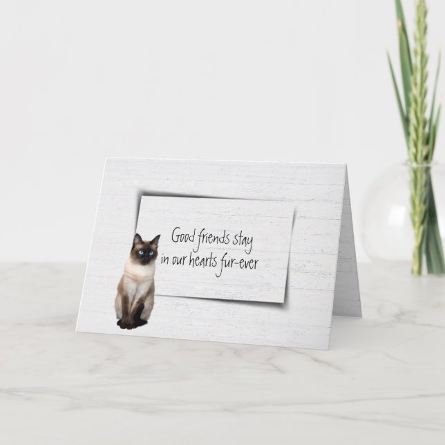 Carte Siamese chat animal de compagnie perdre la sympath (Devant)