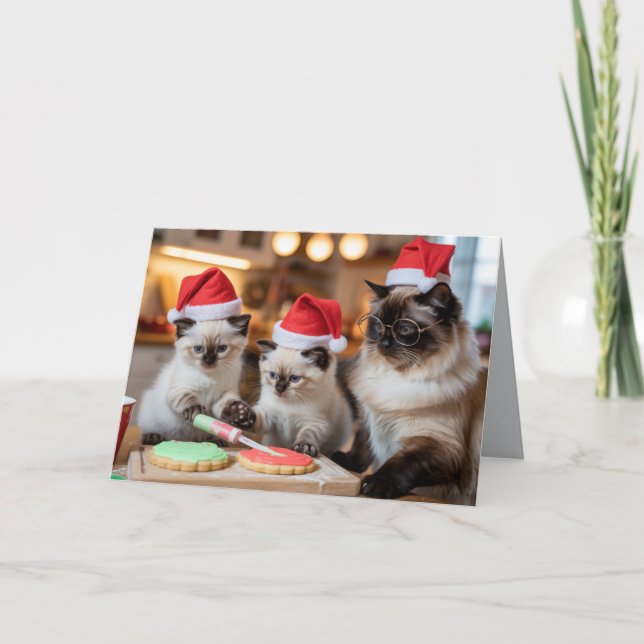 Carte Siamese Christmas Cookie Card (Devant)