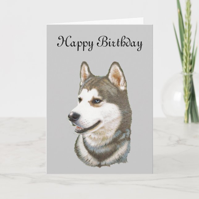 Carte Sibérie Husky Chig Art (Devant)