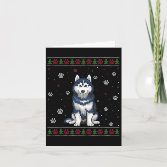 Carte Sibérie Husky Sweat de Noël Xmas Animal de compagn (Devant)