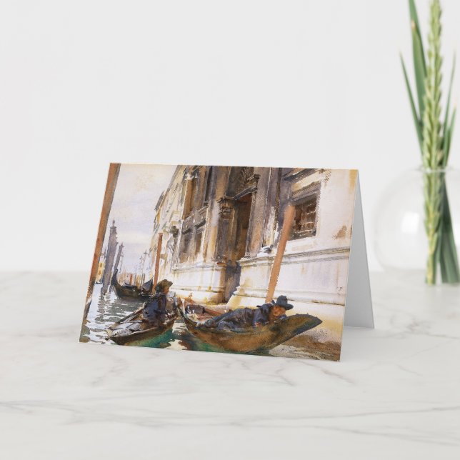 Carte Siesta des Gondoliers par John Singer Sargent (Devant)