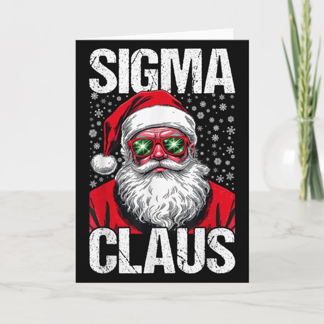 Carte Sigma Claus Santa Funny Christmas Rizz Male For Bo (Devant)