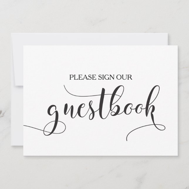 Carte Signal Mariage Calligraphy Guestbook (Devant)