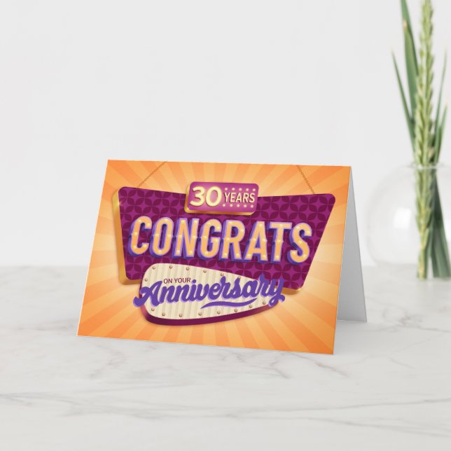 Carte Signalisation rétrograde du 30e anniversaire de l' (Devant)