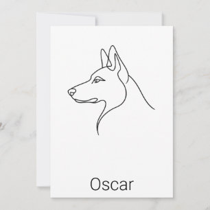 Carte Signature Berger Allemand Ligne d'Art Personnalisa