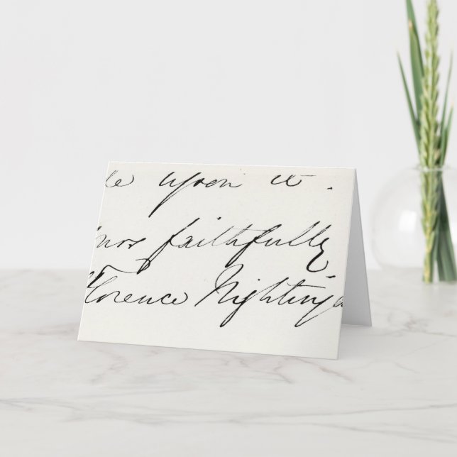 Carte Signature de Florence Nightingale (Devant)