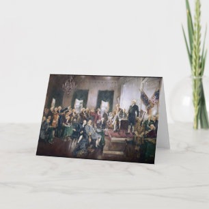 Carte Signature de la Constitution américaine par Christ