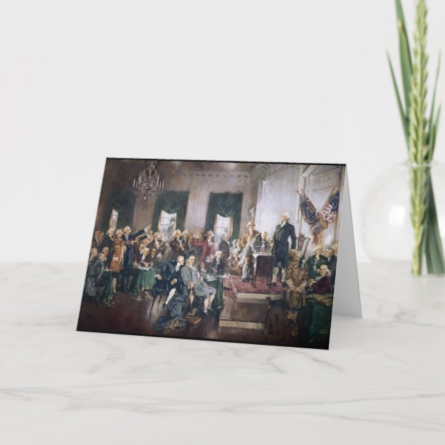 Carte Signature de la Constitution américaine par Christ (Devant)