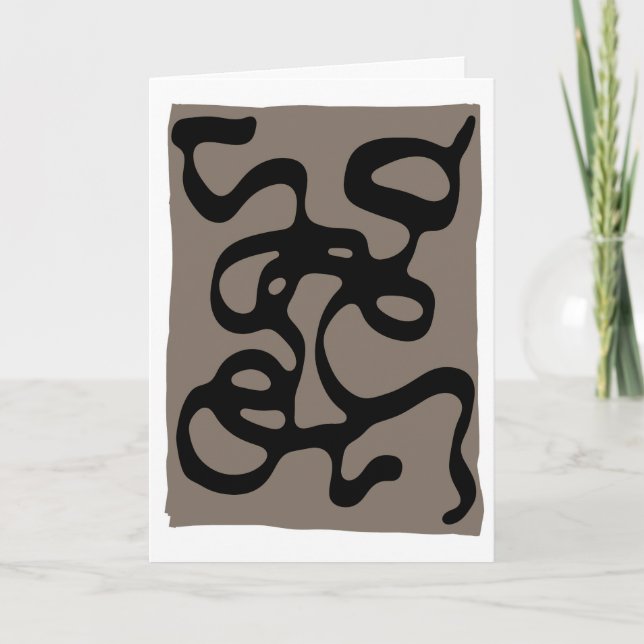 Carte Signaux éloignés : Noir Abstrait et gris (Devant)