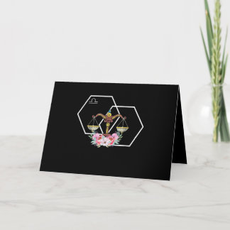 Carte Signe du zodiaque Balance Anniversaire Septembre O