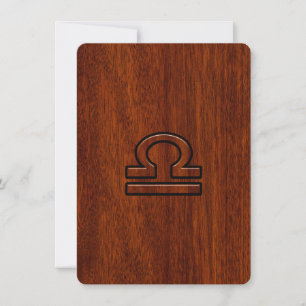 Carte Signe du zodiaque Balance sur impression de style