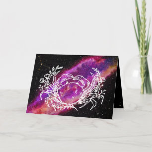 Carte Signe du zodiaque de la constellation du Cancer de