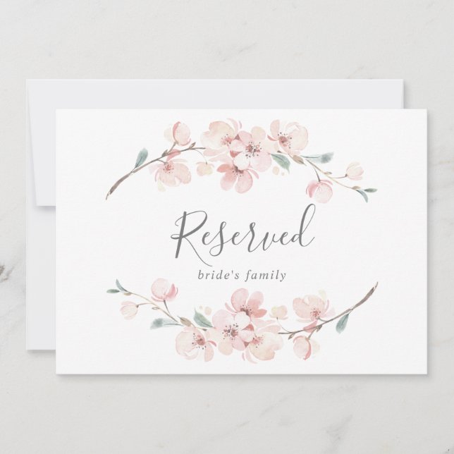 Carte Signe réservé aux fleurs de cerisier de printemps (Devant)