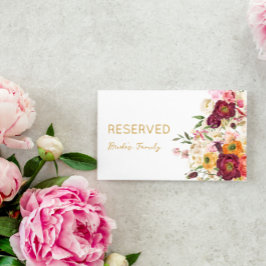 CARTE SIGNE RÉSERVÉ D'EMBÊTE FLORALE