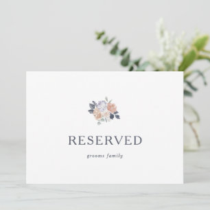 Carte SIGNE RÉSERVÉ Floral Rustique Simple