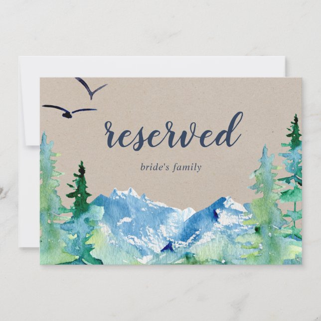 Carte SIGNE RÉSERVÉ Mariage Kraft Rocky Mountain (Devant)