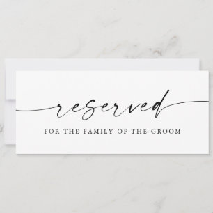 Carte Signe Réservé Mariage minimaliste moderne