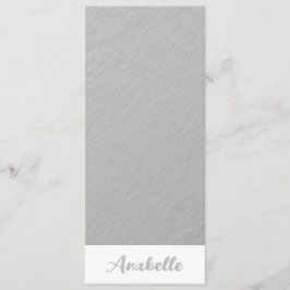 Carte Signet d'argent minimaliste élégant personnalisé