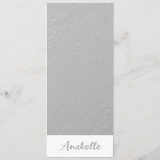 Carte Signet d'argent minimaliste élégant personnalisé