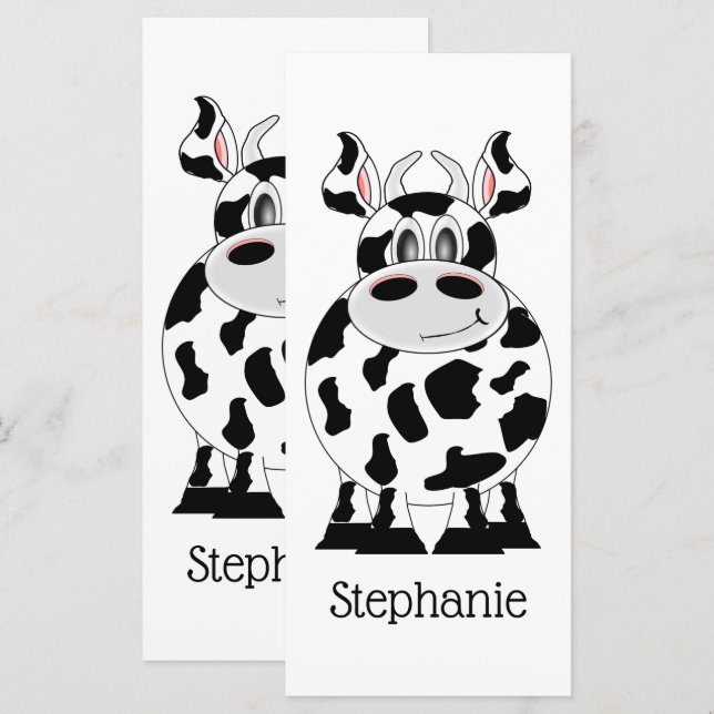 Carte Signet de conception de vache (Devant / Derrière)