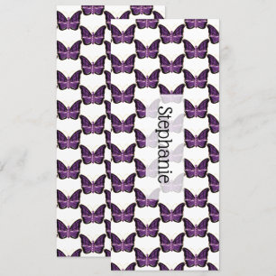 Carte Signet de conception papillon violet