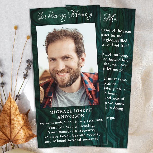 Carte Signet de prières funéraires commémoratives Photo  (Créateur téléchargé)