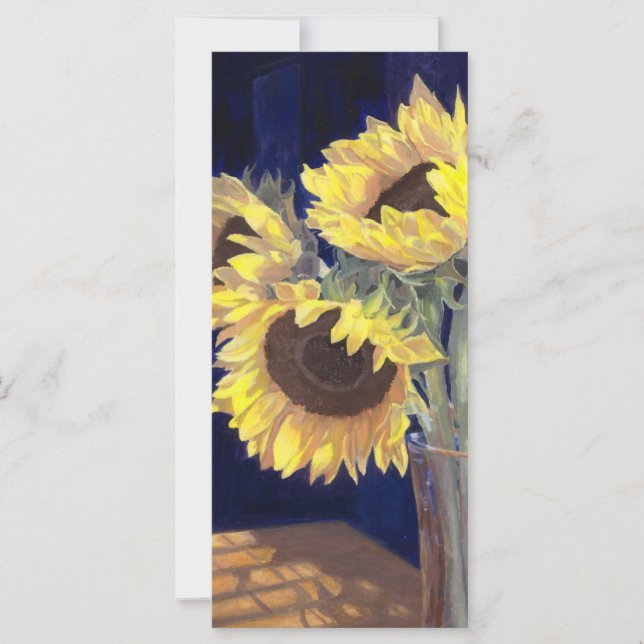 Carte Signet de tournesols jaunes (Devant)