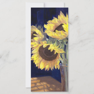 Carte Signet de tournesols jaunes