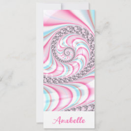 Carte Signet Fractal Pastel Pink